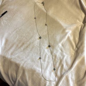 Chicos long silver necklace